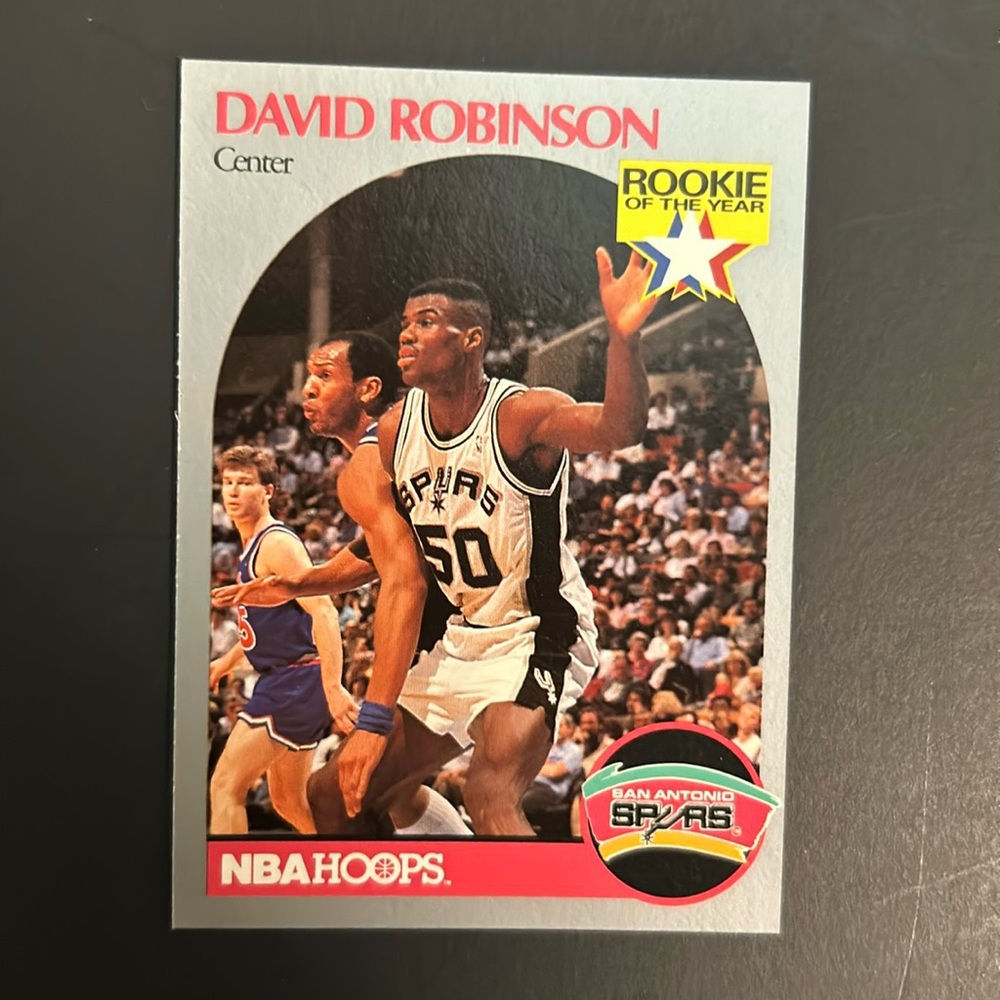 🏀⭐️ROOKIE-David Robinson. Rookie of the YR. 1990 NBA HOOPS. Card 270 Mint